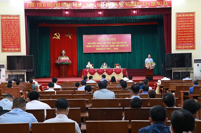 Đại biểu Quốc hội khóa XV, nhiệm kỳ 2021-2026 tỉnh Bắc Giang tiếp xúc với cử tri huyện Hiệp Hòa