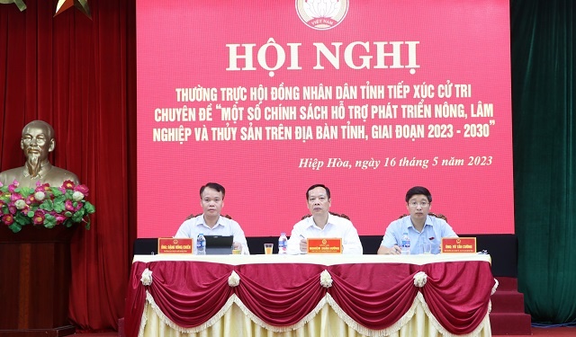 Thường trực HĐND tỉnh Bắc Giang tiếp xúc cử tri huyện Hiệp Hòa