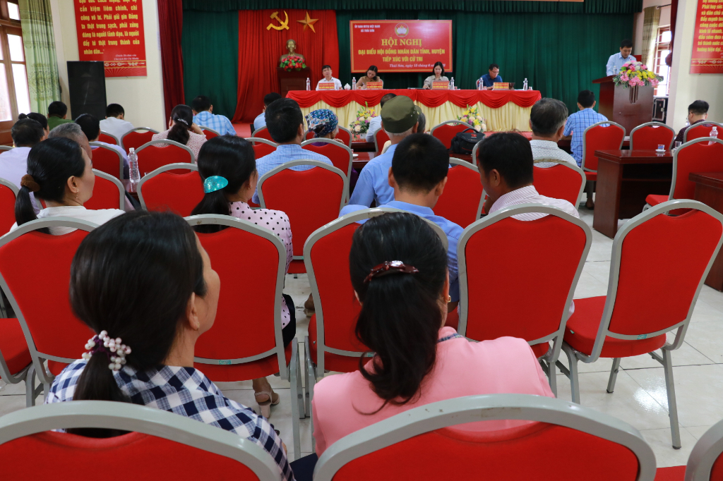 Đại biểu Hội đồng nhân dân tỉnh, huyện tiếp xúc cử tri xã Thái Sơn