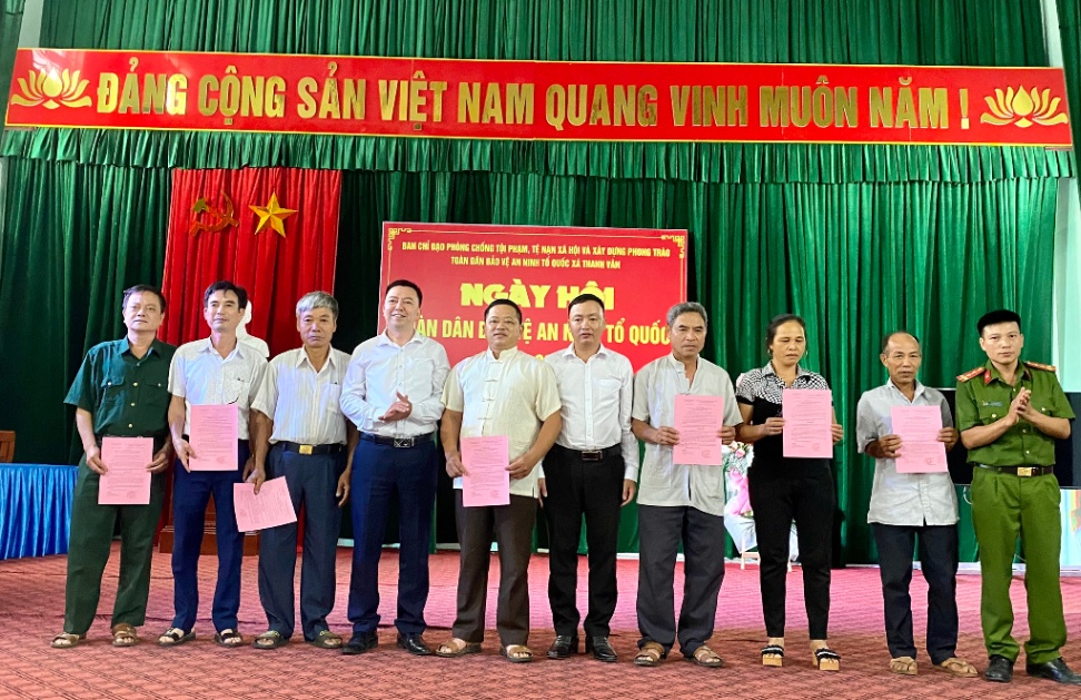 Xã Thanh Vân tổ chức Ngày hội Toàn dân bảo vệ ANTQ