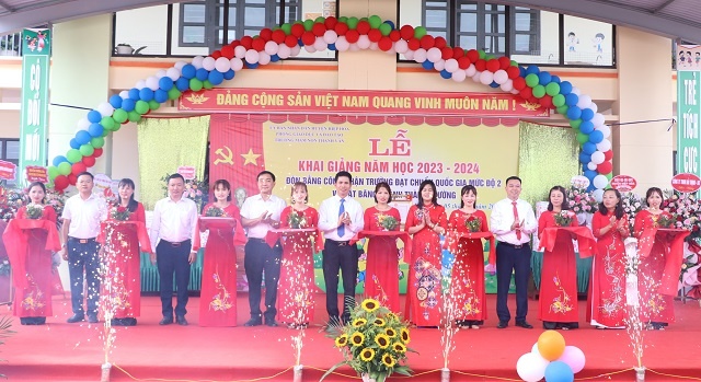 Chủ tịch UBND huyện Hoàng Công Bộ dự Lễ khai giảng năm học mới tại trường Mầm non Thanh Vân