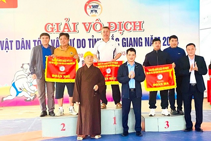 Hiệp Hòa xếp thứ Nhất toàn đoàn giải vô địch Vật dân tộc, Vật tự do tỉnh Bắc Giang năm 2024