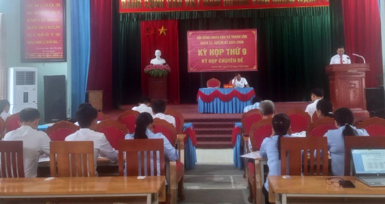 Kỳ họp thứ 9- HĐND xã Thanh Vân khóa XX, nhiệm kỳ 2021- 2026