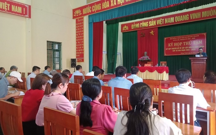 HĐND xã Hoàng Thanh thông qua Đề án sắp xếp đơn vị hành chính cấp xã giai đoạn 2023-2025