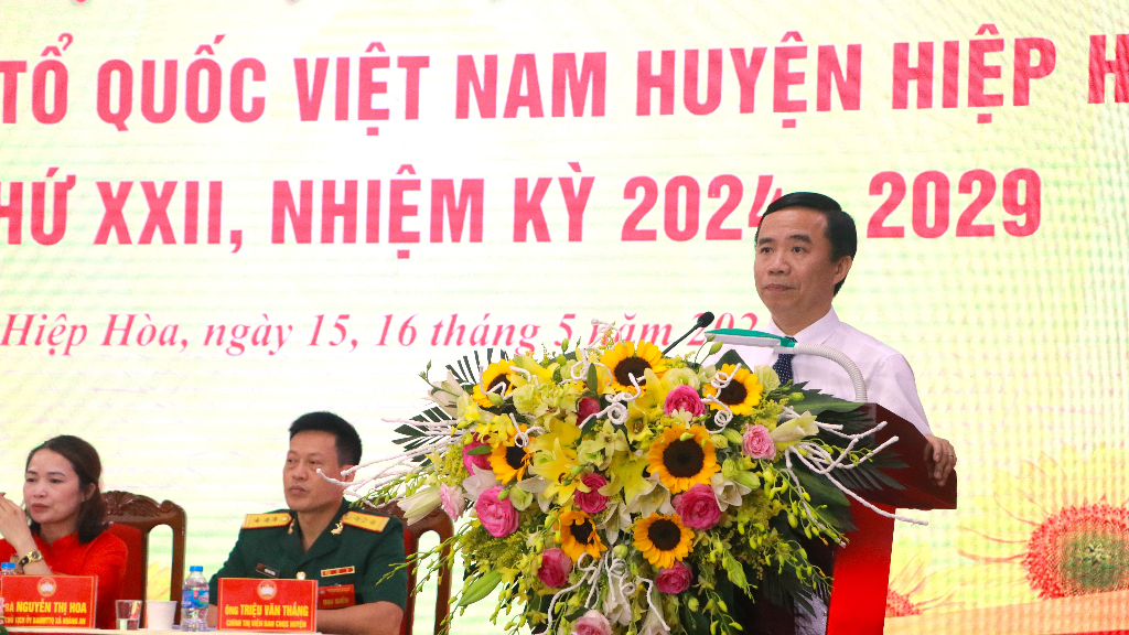 Bài phát biểu của Bí thư Huyện uỷ tại Đại hội đại biểu MTTQ Việt Nam huyện Hiệp Hòa