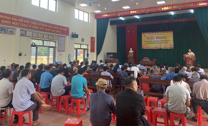 Đảng uỷ, UBND thị trấn Bắc Lý đối thoại với nhân dân TDP Lý Viên