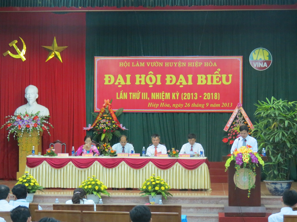 Đại hội Hội làm vườn huyện Hiệp Hòa lần thứ III, nhiệm kỳ 2013-2018