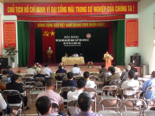 Đại biểu HĐND 3 cấp Tỉnh, huyện xã  tiếp xúc cử tri tại xã Hùng Sơn trước kỳ họp